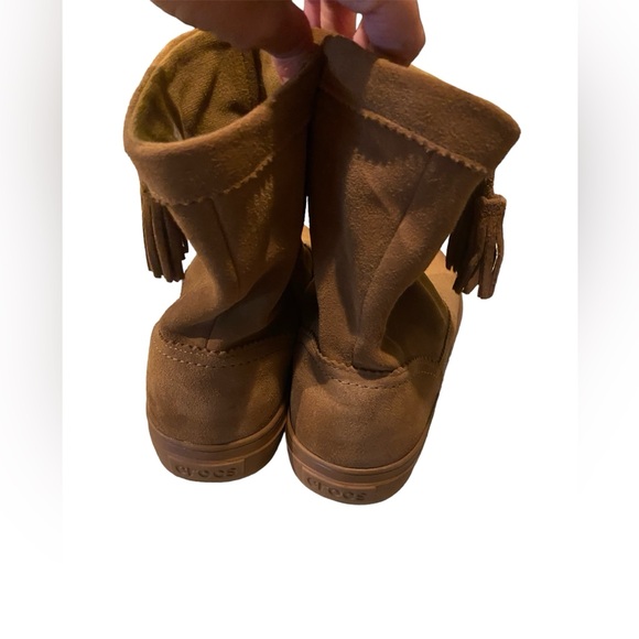Crocs Boots Women US Shoes Size W6 Brown Suede (Size 10) - Picture 4 of 8